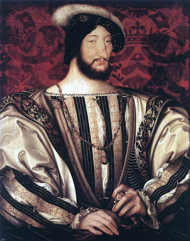  Jean Clouet Portrait of Francois I, King of France - Hand Painted Oil Painting