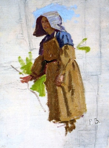  Jean Frederic Bazille Grape Picker in a Cap - Hand Painted Oil Painting
