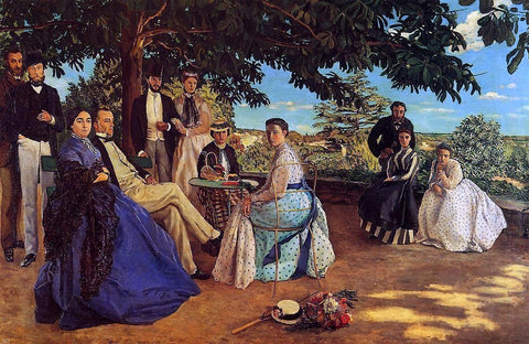  Jean Frederic Bazille The Family Gathering - Hand Painted Oil Painting
