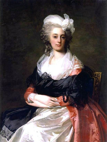  Jean Laurent Mosnier Portrait of a Lady - Hand Painted Oil Painting