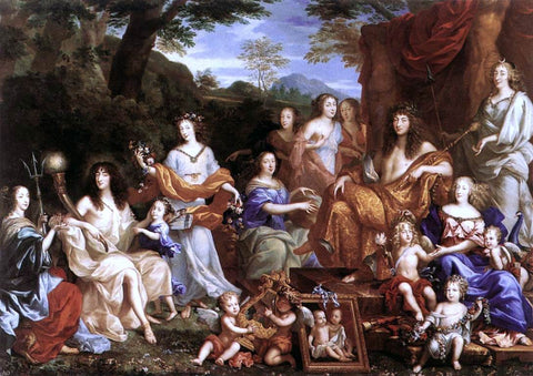  Jean Nocret The Family of Louis XIV - Hand Painted Oil Painting