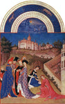  The Johan Limbourg Les tres riches heures du Duc de Berry: Avril (April) - Hand Painted Oil Painting