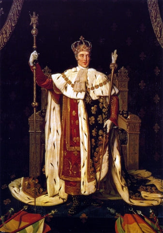  Jean-Auguste-Dominique Ingres Charles X inn his Coronation Robes - Hand Painted Oil Painting