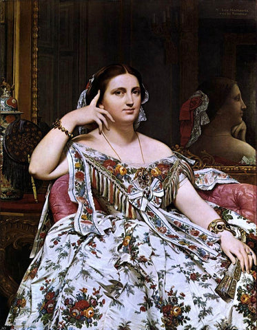  Jean-Auguste-Dominique Ingres Madame Moitessier - Hand Painted Oil Painting