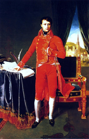  Jean-Auguste-Dominique Ingres Napoleon Bonaparte in the Uniform of the First Consul - Hand Painted Oil Painting