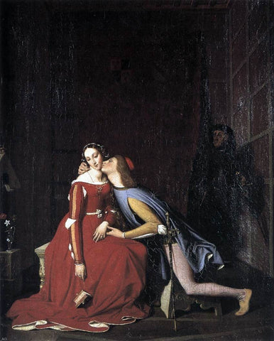  Jean-Auguste-Dominique Ingres Paolo and Francesca - Hand Painted Oil Painting