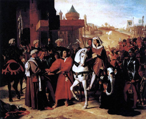  Jean-Auguste-Dominique Ingres The Entry of the Future Charles V into Paris in 1358 - Hand Painted Oil Painting