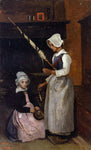  Jean-Baptiste-Camille Corot Mur Peasants - Hand Painted Oil Painting
