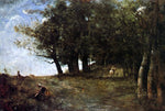  Jean-Baptiste-Camille Corot The Forestry Workers - Hand Painted Oil Painting