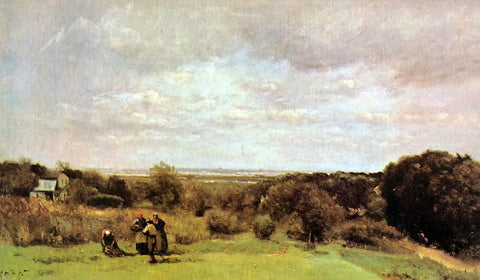  Jean-Baptiste-Camille Corot The Grape Harvest at Sevres - Hand Painted Oil Painting