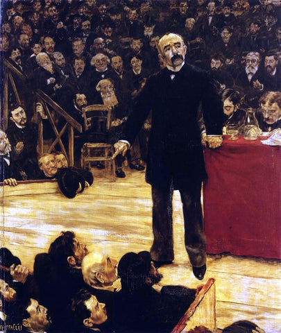  Jean-Francois Raffaelli Georges Clemenceau Giving a Speech at the Cirque Fernando - Hand Painted Oil Painting