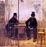  Jean-Francois Raffaelli The Absinthe Drinkers (also known as Les buveurs d'absinthe) - Hand Painted Oil Painting