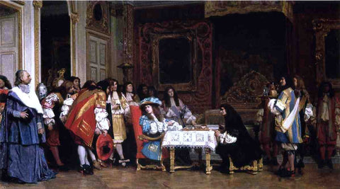 Jean-Leon Gerome Louis XIV and Moliere - Hand Painted Oil Painting