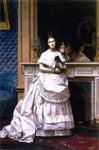  Jean-Leon Gerome Portrait of a Woman (also known as Portrait of Marie Gerome) - Hand Painted Oil Painting