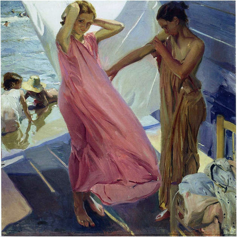  Joaquin Sorolla Y Bastida After the Bath, Valencia - Hand Painted Oil Painting