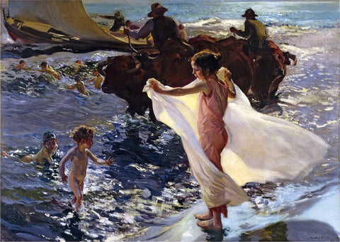 Joaquin Sorolla Y Bastida Bathing Time - Hand Painted Oil Painting