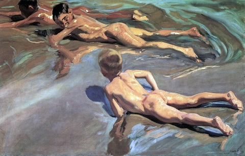  Joaquin Sorolla Y Bastida Boys on the Beach - Hand Painted Oil Painting