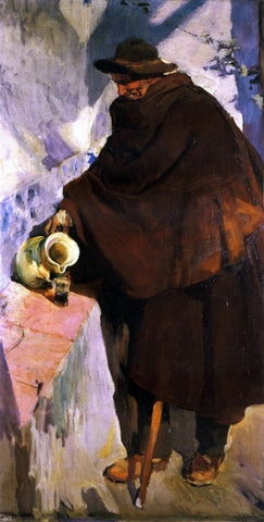  Joaquin Sorolla Y Bastida Elderly Castellano Pouring Wine - Hand Painted Oil Painting