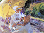  Joaquin Sorolla Y Bastida Maria Painting in El Pardo - Hand Painted Oil Painting