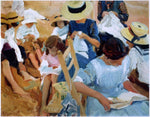  Joaquin Sorolla Y Bastida On the Sands at Zarauz Beach - Hand Painted Oil Painting