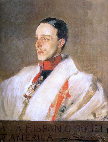  Joaquin Sorolla Y Bastida Portrait of King Alfonso - Hand Painted Oil Painting
