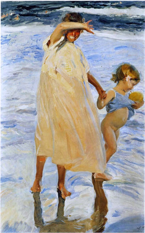  Joaquin Sorolla Y Bastida Two Sisters - Hand Painted Oil Painting