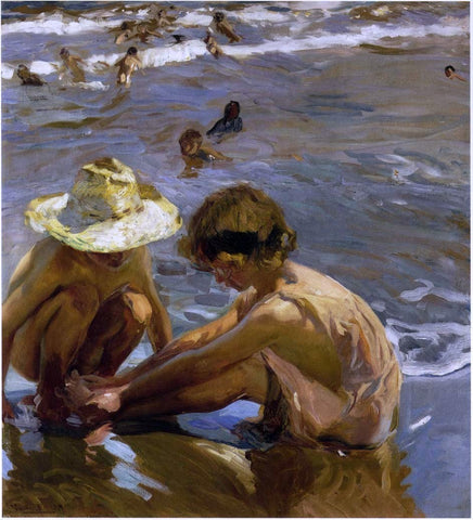  Joaquin Sorolla Y Bastida Wounded Foot - Hand Painted Oil Painting