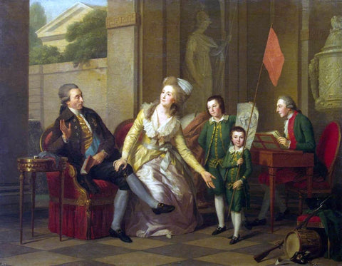  Johann August Tischbein Portrait of the Saltykov Family - Hand Painted Oil Painting
