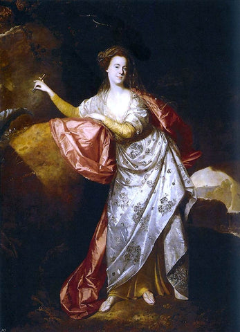  Johann Zoffany Portrait of Ann Brown in the Role of Miranda - Hand Painted Oil Painting