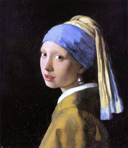  Johannes Vermeer A Girl with a Pearl Earring - Hand Painted Oil Painting