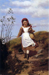  John George Brown A Breezy Morning - Hand Painted Oil Painting