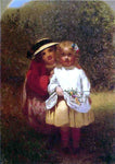  John George Brown Learning to Curtsey - Hand Painted Oil Painting