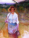  John Joseph Enneking Woman with a Rake - Hand Painted Oil Painting