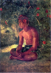 John La Farge Sketch of Maua, Apia, One of Our Boat Crew (also known as Maua, a Samoan) - Hand Painted Oil Painting