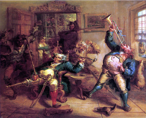  John Quidor Antony Van Corlear Brought into the Presence of Peter  Stuyvesant - Hand Painted Oil Painting