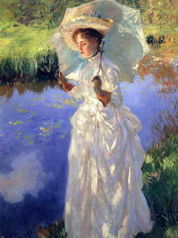  John Singer Sargent A Morning Walk - Hand Painted Oil Painting