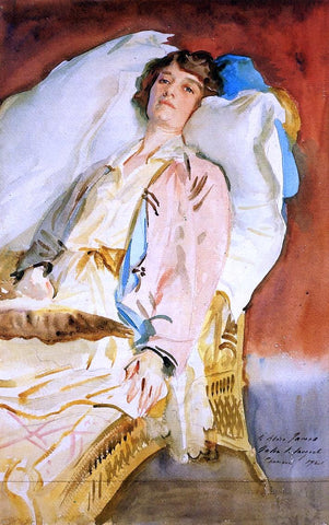  John Singer Sargent Alice Runnels James (also known as Mrs William James) - Hand Painted Oil Painting