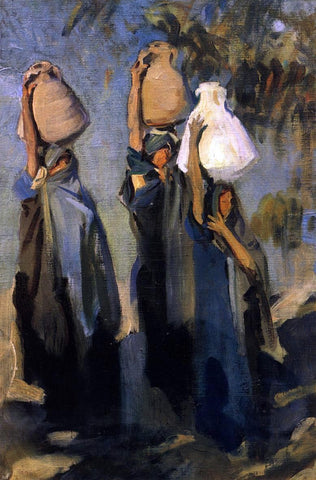  John Singer Sargent Bedouin Women Carrying Water Jars - Hand Painted Oil Painting