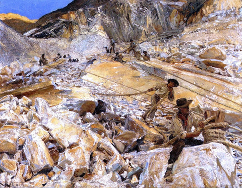  John Singer Sargent Bringing Down Marble from the Quarries to Carrara - Hand Painted Oil Painting