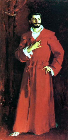  John Singer Sargent Dr. Pozzi at Home - Hand Painted Oil Painting