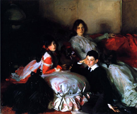  John Singer Sargent Essie, Ruby and Ferdinand, Children of Asher Wertheimer - Hand Painted Oil Painting