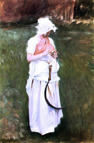 John Singer Sargent Girl with a Sickle - Hand Painted Oil Painting