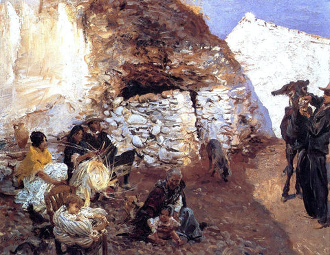  John Singer Sargent A Gypsy Encampment - Hand Painted Oil Painting