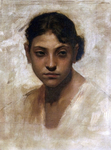  John Singer Sargent Head of a Capri Girl - Hand Painted Oil Painting