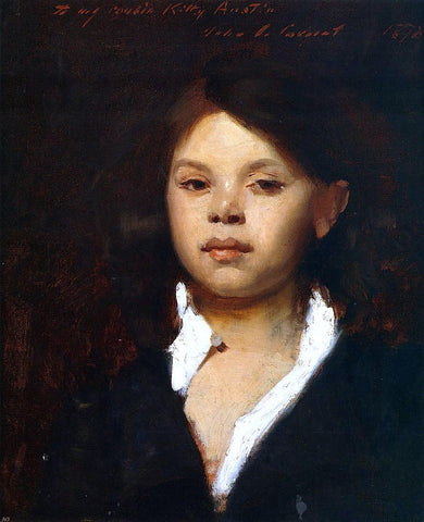  John Singer Sargent Head of an Italian Girl - Hand Painted Oil Painting