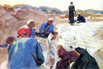  John Singer Sargent Mending a Sail - Hand Painted Oil Painting