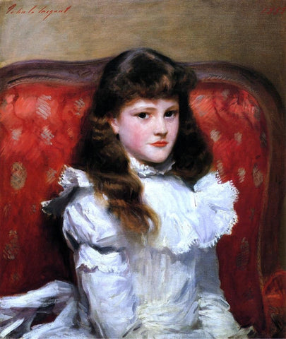  John Singer Sargent Miss Cara Burch - Hand Painted Oil Painting