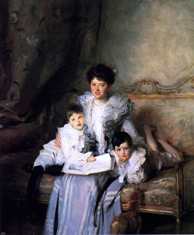  John Singer Sargent Mrs. Arthur Knowles and her Two Sons - Hand Painted Oil Painting