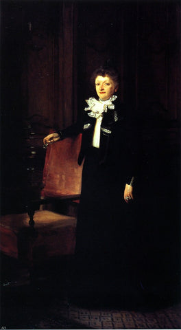  John Singer Sargent Mrs. Charles Huntington (Jane Hudson Sparkes) - Hand Painted Oil Painting