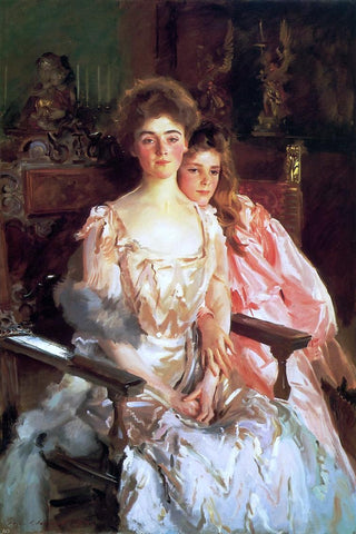  John Singer Sargent Mrs. Fiske Warren and Her Daughter Rachel - Hand Painted Oil Painting